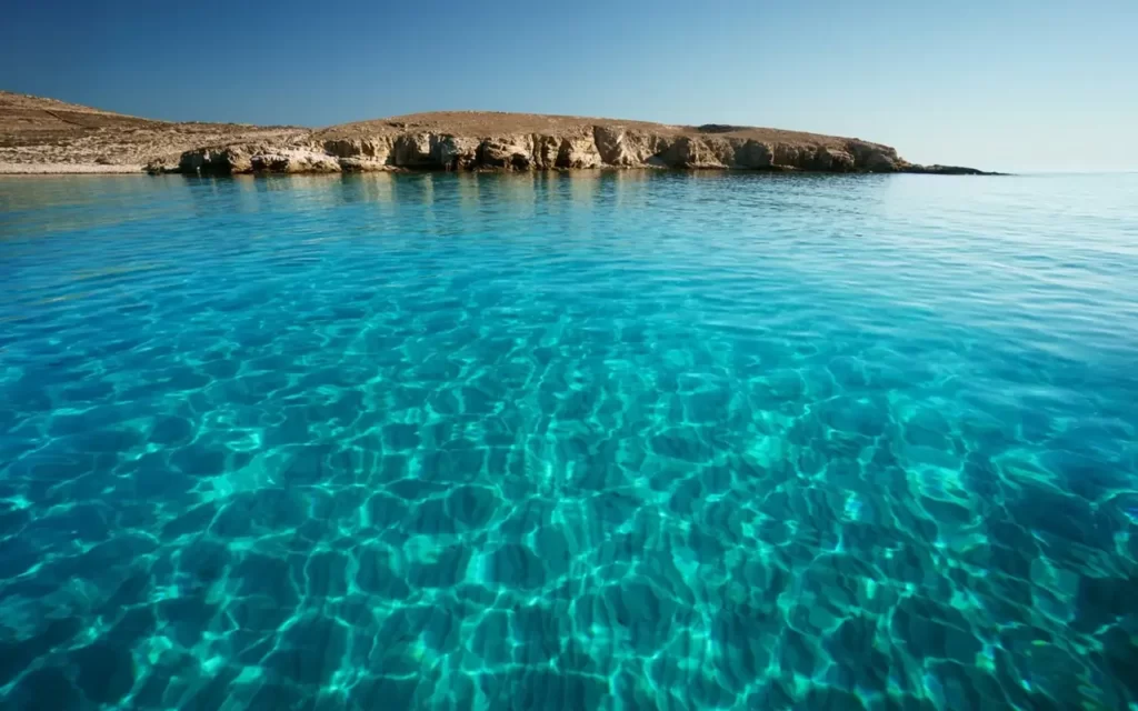 Rineia and Delos near Mykonos in the Cyclades