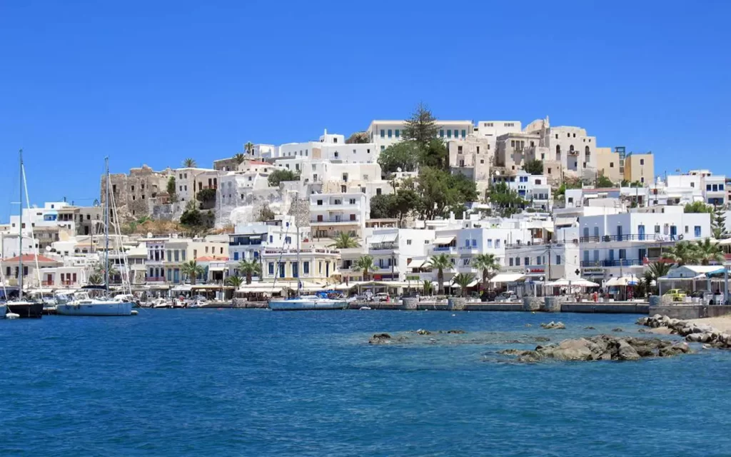 Private yacht cruise along the Paros coastline